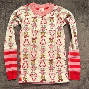 Hanna Andersson- Dr. Seuss Pink and Red Long sleeve Grinch pajama set